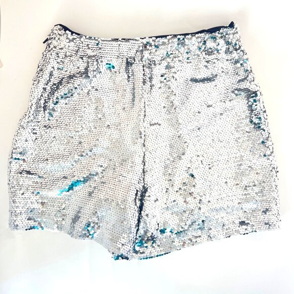 Silver Sequins Skorts Women Size Medium - Picture 2 of 10